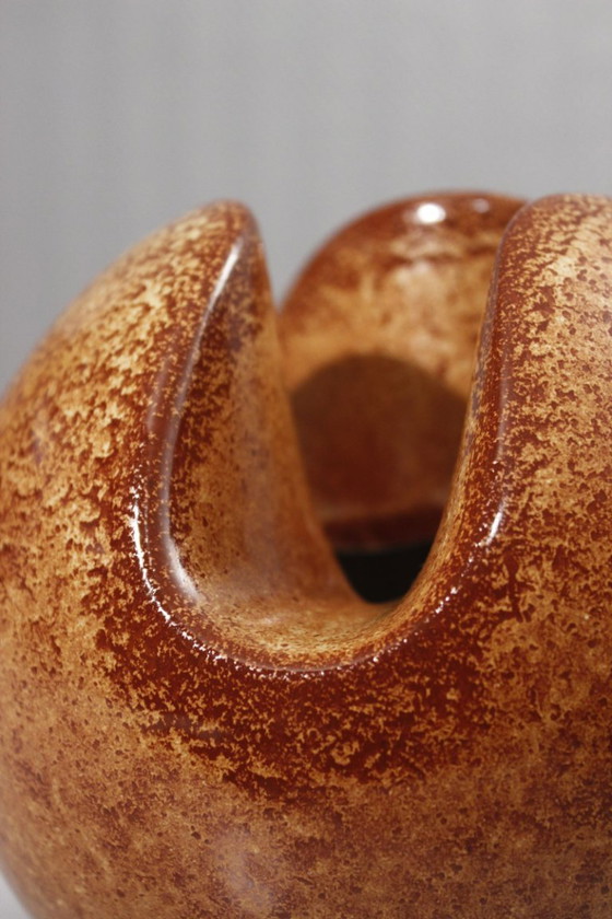 Image 1 of Roberto Rigon & Bertoncello Ceramiche - Rare trilobed sphere vase, Italy, 1970s
