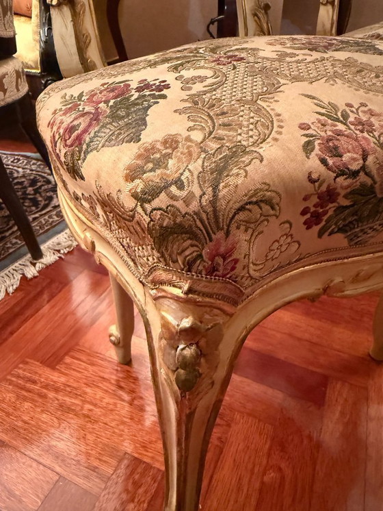 Image 1 of Set of 4 Italian Louis XIV Chairs – Hand-Carved, Late 17th / Early 18th Century Style