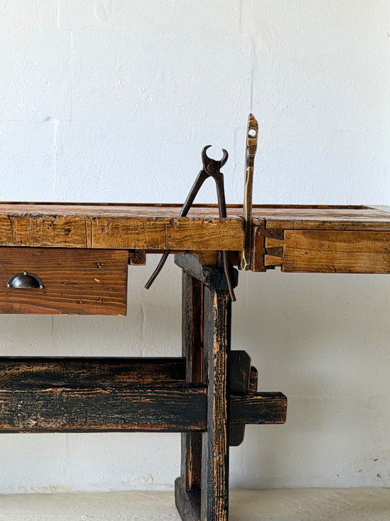 Établi de menuisier ancien en bois, années 1890 – Objets déco, Wood (photo 14 of 21)