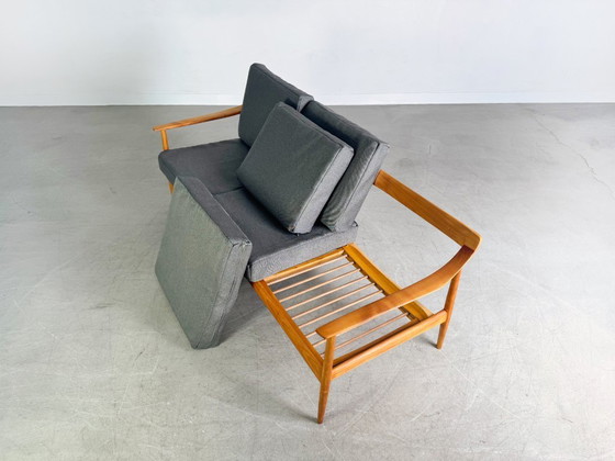 Image 1 of Knoll Antimott Sofa Midcentury Couch Walter Wilhelm Knoll Maple