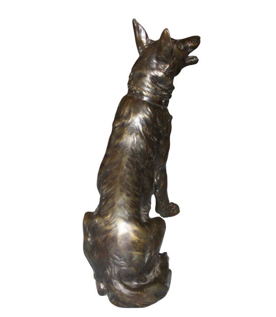 Figura de perro de bronce – Pastor Alemán / Pastor Alemán – Objetos decorativos, Bronze (photo 4 of 6)