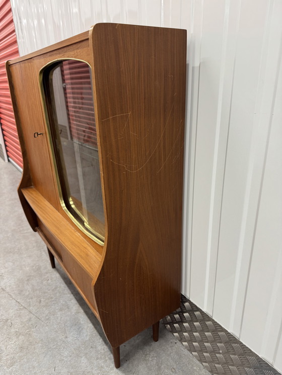 Image 1 of Iconic Teak Mid - Century Vintage Beverage Cabinet from the 1950s.