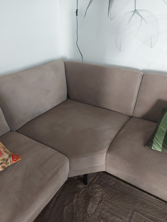 Grand canapé d'angle côtelé taupe, (3,60x2,85) Leenbakker – Canapés d'angle, Textile (photo 7 of 8)
