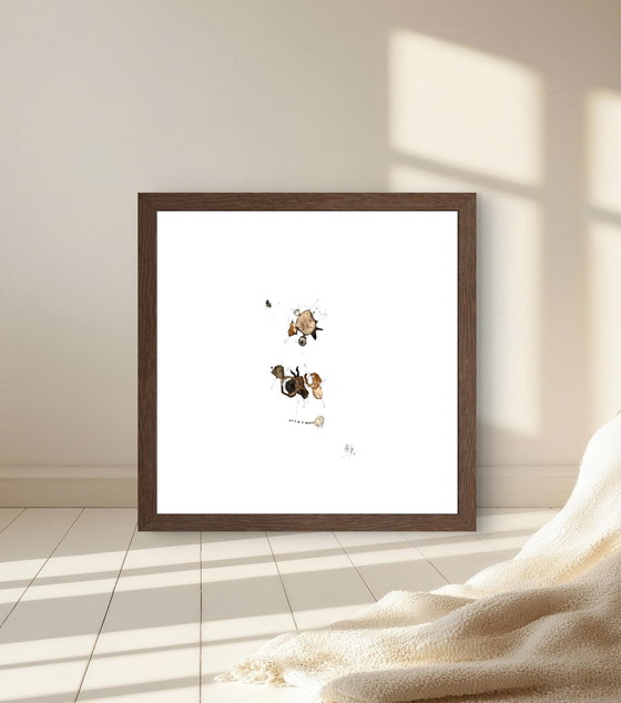 Image 1 of Hans EPP – Großartiges gerahmtes abstraktes Werk aus dem Jahr 1968