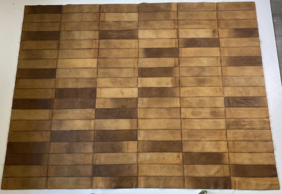 De Sede Patchwork Leren Vloerkleed Bruin Jaren 70 – Vloerkleden en tapijten, Leather (photo 3 of 7)