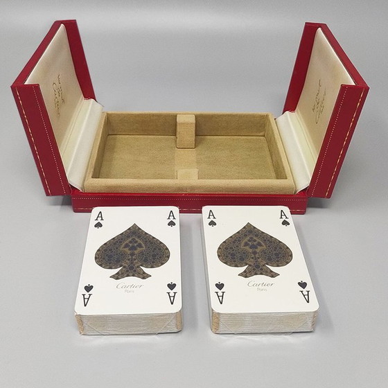 Image 1 of 1970s Original Gorgeous Playing Cards Box by Cartier in Excellent condition. Made in France
