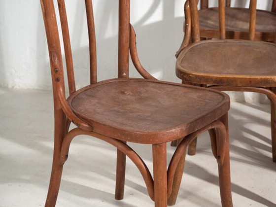 Antique set of 6 bentwood Thonet chairs – Central Europe, circa 1900 – Dining chairs, Metal (photo 17 of 40)