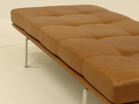 Image 1 of Sofá cama Arne Vodder AV57 de cuero coñac para Nielaus