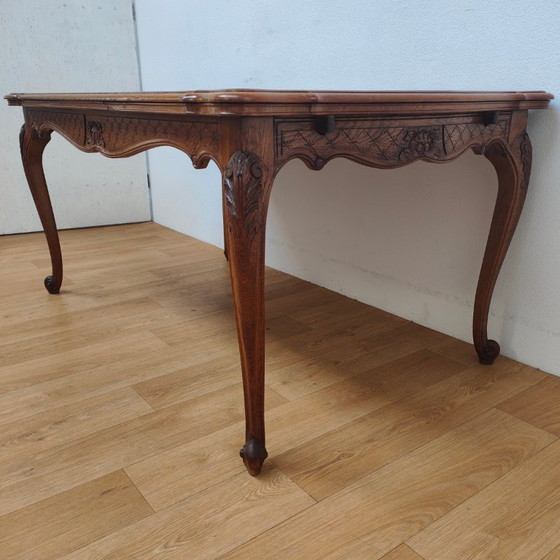 Image 1 of Vintage country style dining table dining room table extendable table
