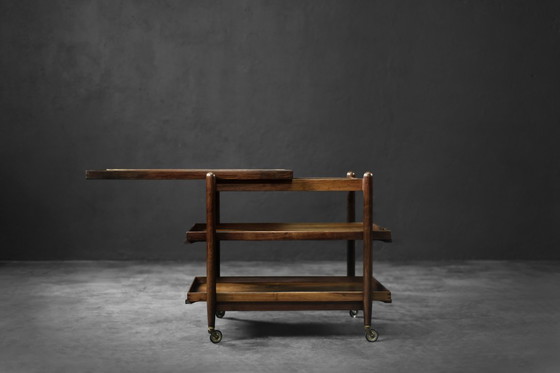 Image 1 of Chariot de service Ph23/2 en palissandre de Poul Hundevad, Mid Century Danish Modern, 1960s