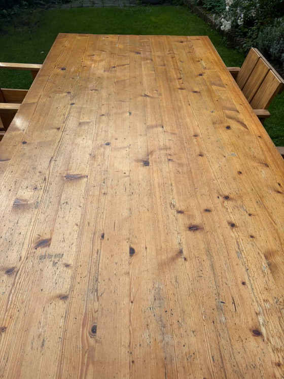 Rustic Wooden Dining Table Incl 4 Crate Chairs – Dining set (photo 6 of 6)