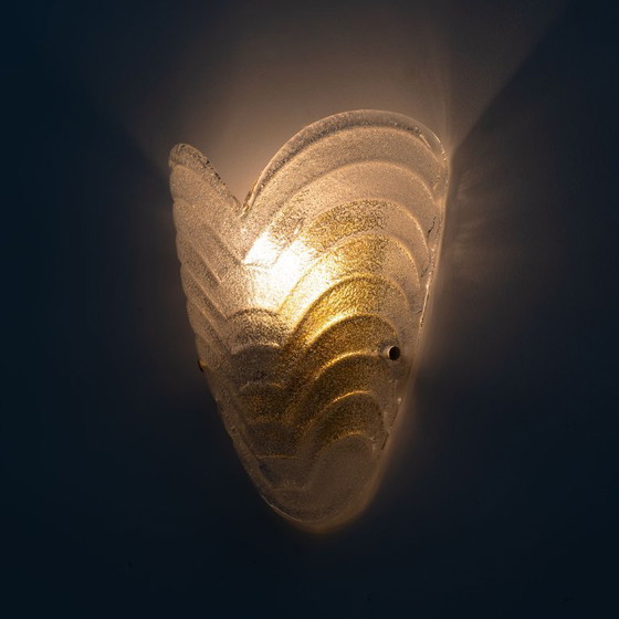 Image 1 of Coppia di lampade da parete in vetro di Murano in stile Barovier, vintage anni '60