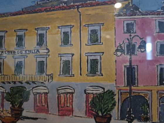 Image 1 of Albergo Stella, peinture à l'aquarelle