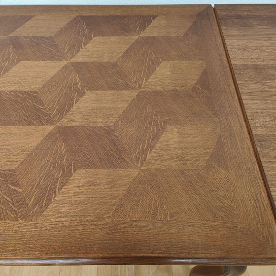 Image 1 of Vintage landelijke eettafel eetkamertafel tafel hout uitschuifbaar
