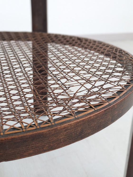 Image 1 of Gustavo Pulitzer Finali - Coffee Table - Wood, Glass, Vienna Straw