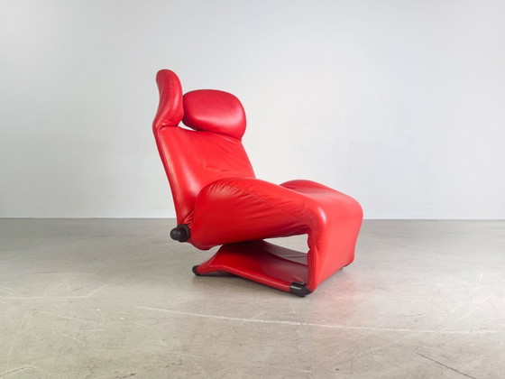 Image 1 of Originale Cassina Wink Chair Poltrona Toshiyuki Kita Pelle rossa Design
