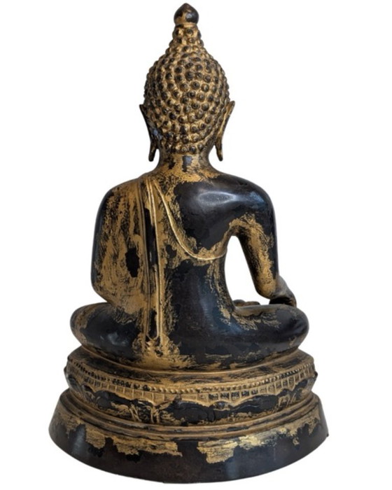 Bouddha en bronze doré de style Mandalay – Myanmar – Objets déco, Gold (photo 5 of 10)