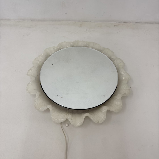 Image 1 of Vintage Lucite wall mirror with backlight , 1970’s , Germany