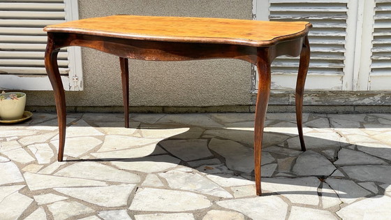 Image 1 of Antique Table with Curved Legs