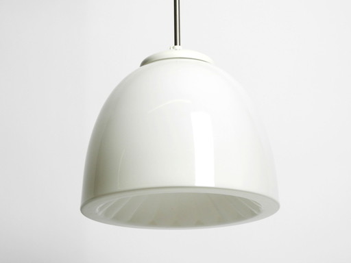 Schöne große Original Mid Century Opalglas Deckenlampe