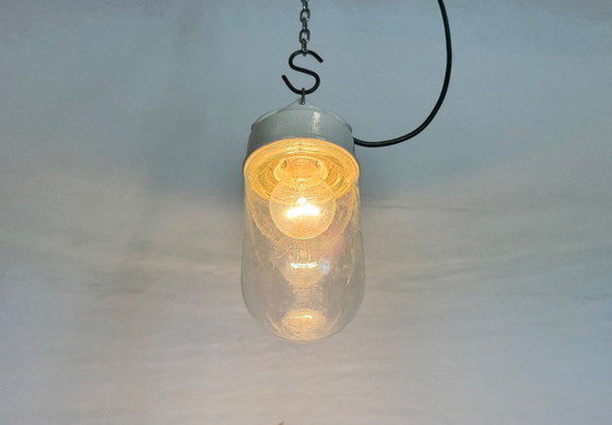 Image 1 of Vintage witte porseleinen hanglamp, jaren 70