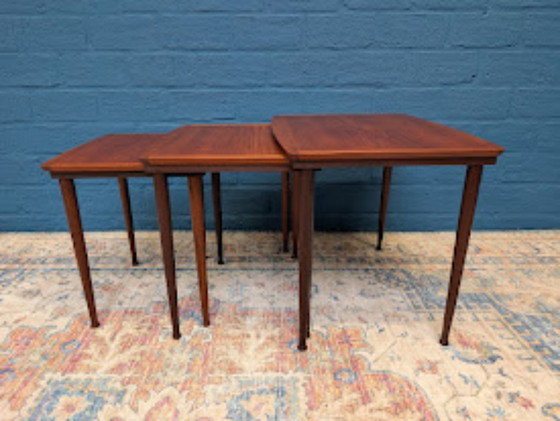 Image 1 of Tavolini vintage | mimiset, Jørgen Aakjær Jørgensen per Møbelintarsia, anni '60