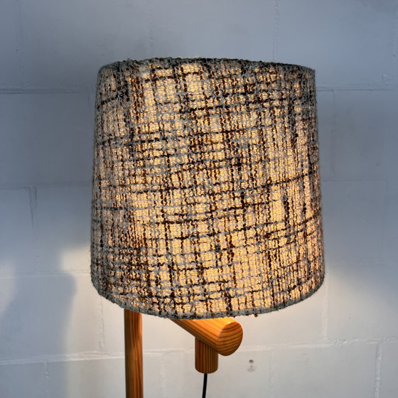 Image 1 of Vintage Floor Lamp in Pine Wood, Jaren 60
