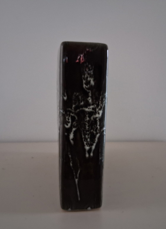 Image 1 of Grün-braun emaillierter PTMD-Blumentopf