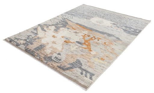 Tapis Berbère Afghan Maroc Design - Noué à la main - Style Boho Vintage 223 x 175 cm