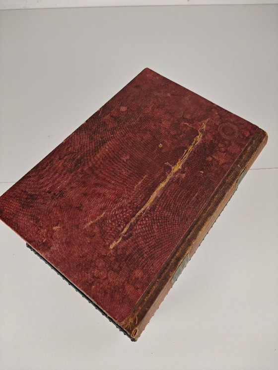 Image 1 of Leather imitation book box on stand – English, ca. 1830