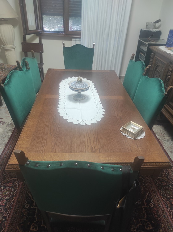Image 1 of Dining room in a 1970s Belgian rustic style