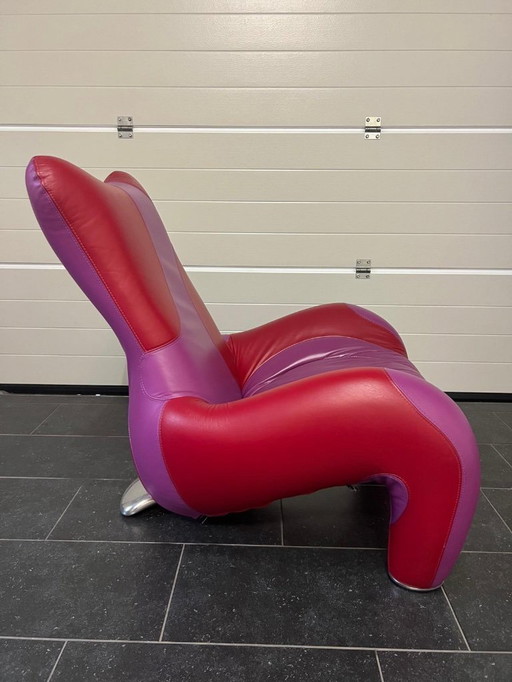 Fauteuil Leolux Du Du avec pied arrière poli.design Jane Worthington.