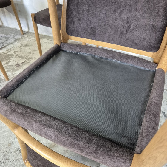 Image 1 of Excellent état ! 4x Niels Møller modèle 80 chaise de salle à manger vintage en chêne, danois
