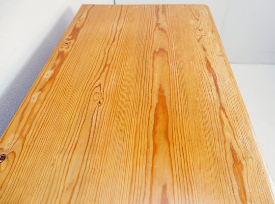 Image 1 of Commode vintage 5 tiroirs avec poignées en laiton