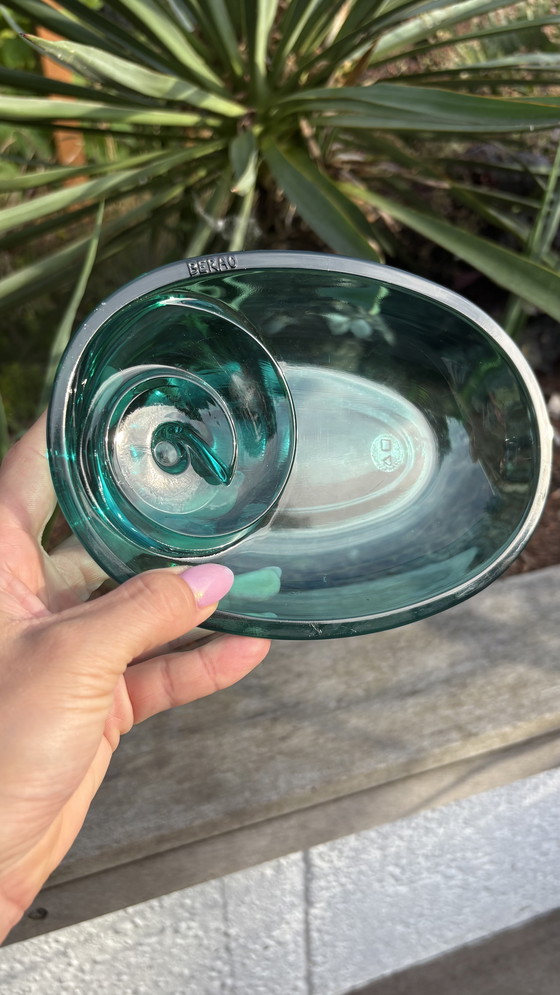 Image 1 of Joyero de diseño español Joaquin Berao cuenco de cristal turquesa