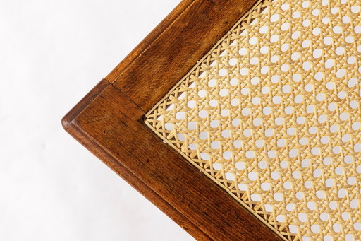 Antiker belgischer Stuhl – Esszimmerstuhl aus Buchenholz aus dem frühen 20. Jahrhundert mit gedrechselten Holzdetails und neuer 