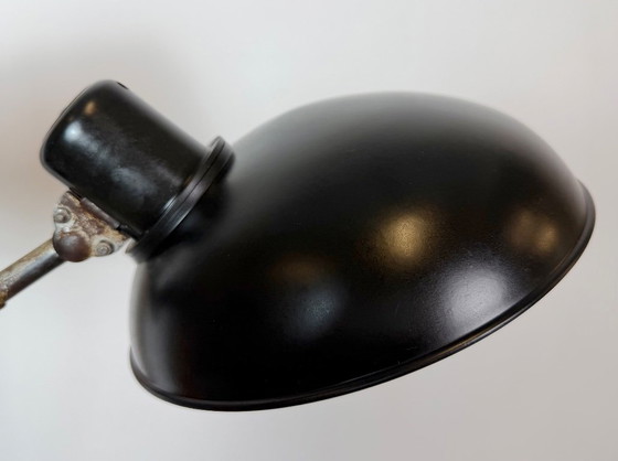 Large German Industrial Scissor Wall Lamp from Helion Arnstadt, 1950s, Wall lights, Metal, Plastic, Black (photo 11 of 15)