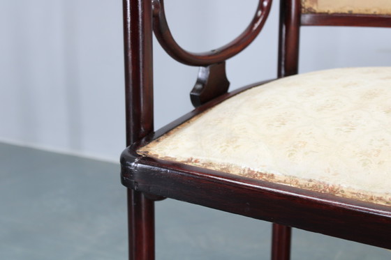 Image 1 of Josef Hoffmann Variation of Art Nouveau "Fledermaus" Sofa by Fischel