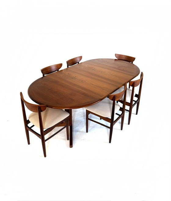 Vintage extendable Danish dining table, Falster Møbelfabrik '60 – Wood, Metal (photo 11 of 15)