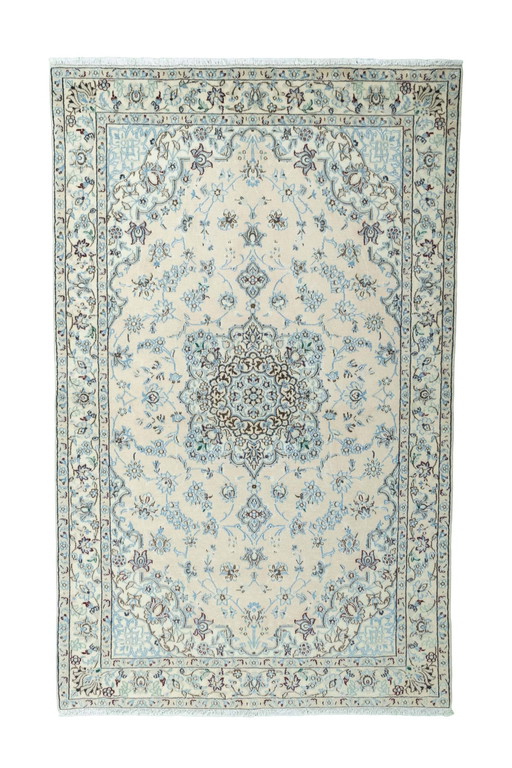 Tapis d'orient Naïn 9 La noué à la main avec soie - 203 X 126 cm