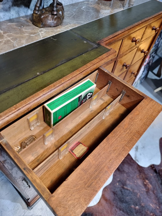 Image 1 of Apothekerskasten antique vintage artdeco originele eiken kasten uit apotheken
