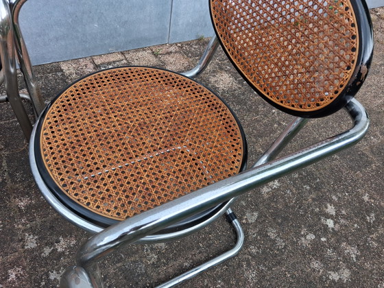 Image 1 of 4 Italian design sled chairs