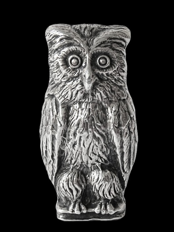 Image 1 of Premselaar - Gufo in argento massiccio - 40 grammi - Marcato