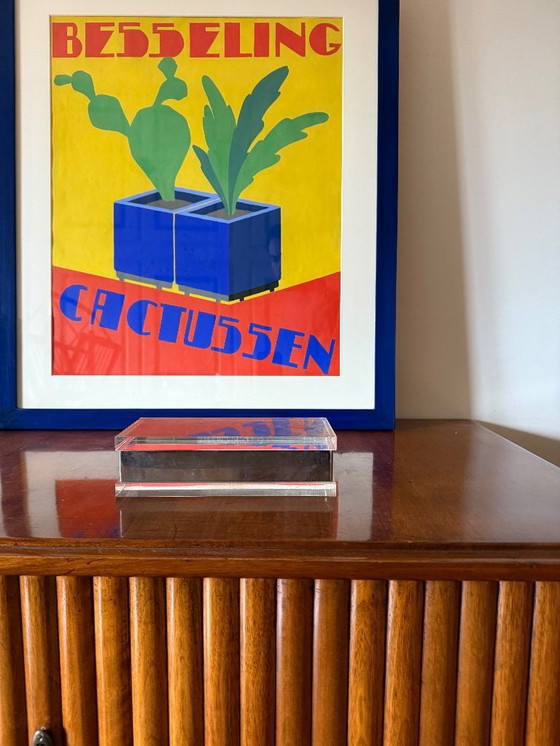 Image 1 of Hollywood Regency lucite doos, Guzzini Italië 1970