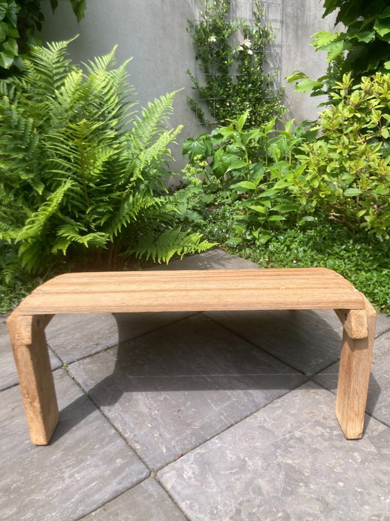 Image 1 of Poggiapiedi classico in teak Teak&Garden di alta qualità