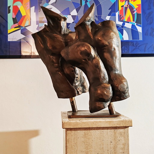 Erstaunliche Mid-Century Bronze Bildhauerei von Gian Rigo - Italien