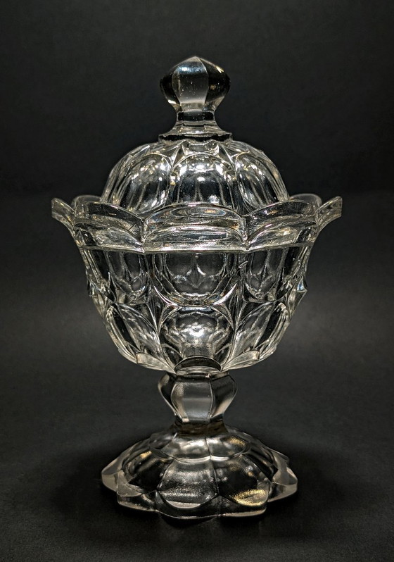 Image 1 of Vintage Candy Dish ( Bull's eye/Colonial 1900-1920 ) UV Reactive