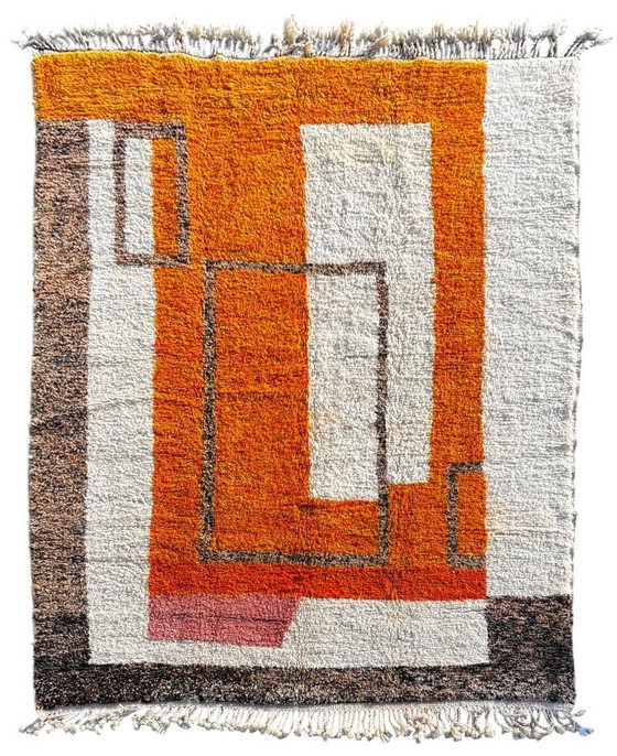 Image 1 of Moroccan Colorful Berber Mrirt Rug 220x300 cm, Modern Interior Living Room Rug, Authentic Moroccan rug