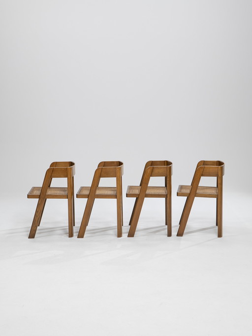 4x Chair by Tito Agnoli for Citterio SpA, 1970s