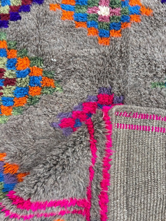 Image 1 of Marokkanischer Berberteppich Beni Ouarain M’rirt, handgewebt aus Wolle, geometrisches und farbenfrohes Design